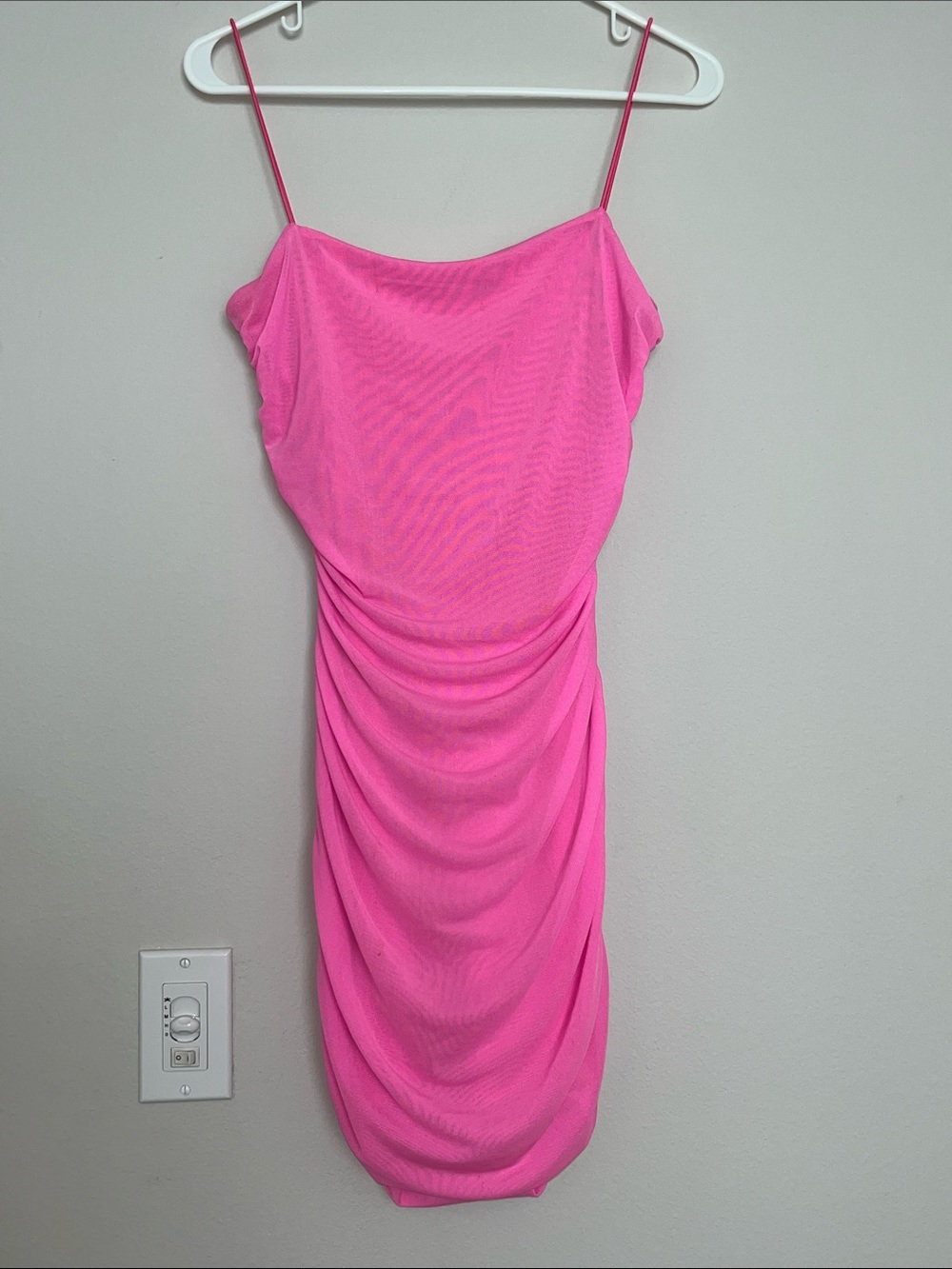 Princess Polly Ruched Spaghetti-Strap Mini Dress